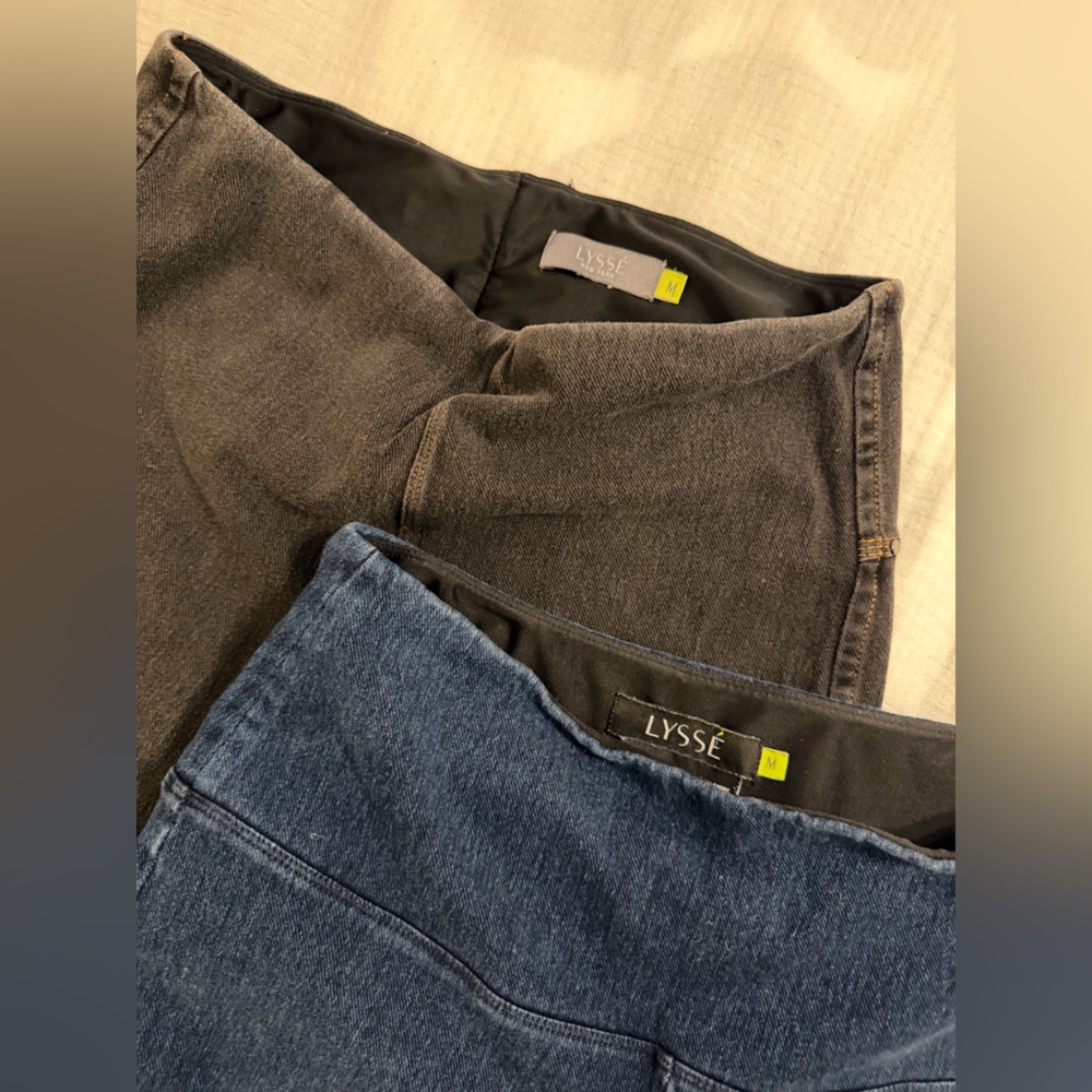 Lysse Two-Pack Jeggings in Blue and Charcoal